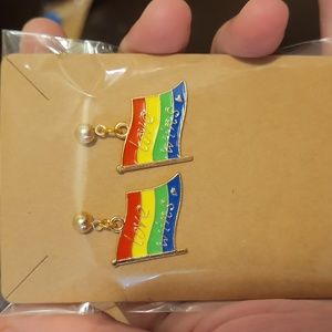 Love Wins Rainbow Flag Earrings